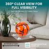 Better Display Cases Acrylic Display Case for Collectibles, Full Size Soccer Ball Display Case, White Risers & Clear Base, Handcrafted Showcase Box.DIM;9.75" L x 9.75" W x 9.75" H. (A027-WR) view 2