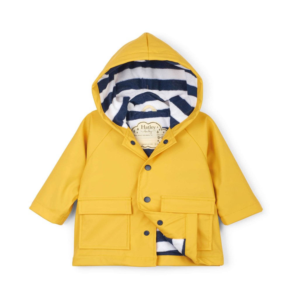 Hatley Baby Boy's Printed Raincoats Outerwear, Yellow, 12-18 Months