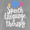 Spreadshirt SLP Gifts Love Speech Language Therapy Womens Premium T-Shirt, 2XL, Heather Gray view 3