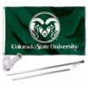 Colorado State Rams Flag with Pole and Bracket Complete Set view 1