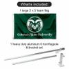 Colorado State Rams Flag with Pole and Bracket Complete Set view 2