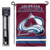 Colorado Avalanche Garden Flag with Pole Stand Holder view 2