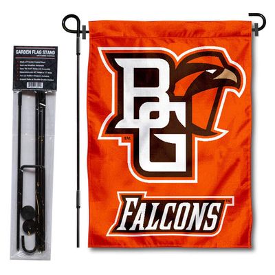 Bowling Green State Falcons Garden Flag with Pole Stand Holder