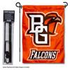 Bowling Green State Falcons Garden Flag with Pole Stand Holder view 2