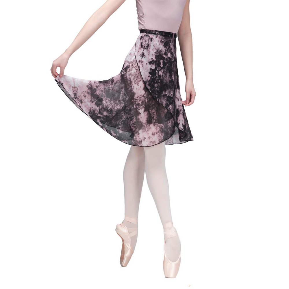 118145001 Floral Long Ballet Skirt Fashion Printing Chiffon Dance Skirt (M 165, Floral)