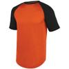 Augusta Sportswear Youth Large Orange/Black SS Baseball Jersey view 1