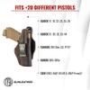 1791 GUNLEATHER G19 Holster - OWB, IWB Right Handed Leather Gun Holster - Compatible for Glock 17, 19, Ruger SR9, SR22, Sig P225, Springfield XDS, S&W Shield, MP9, MP40, Walther CCP, P22 view 3