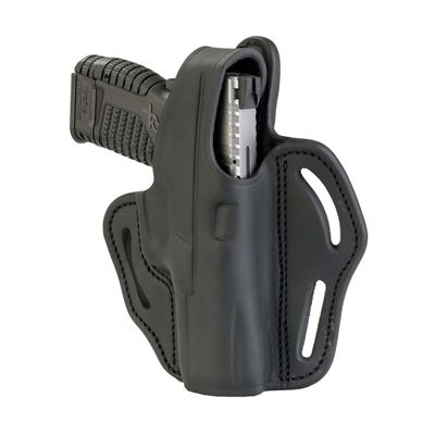 1791 GUNLEATHER XDS Thumb Break Holster - Right Handed OWB Leather Gun Holster - Fits Glock 17, 19, Ruger SR9, SR22, Sig Sauer P225, Springfield XDS, SW Shield MP9 MP40, Walther CCP, Taurus G2 - Black