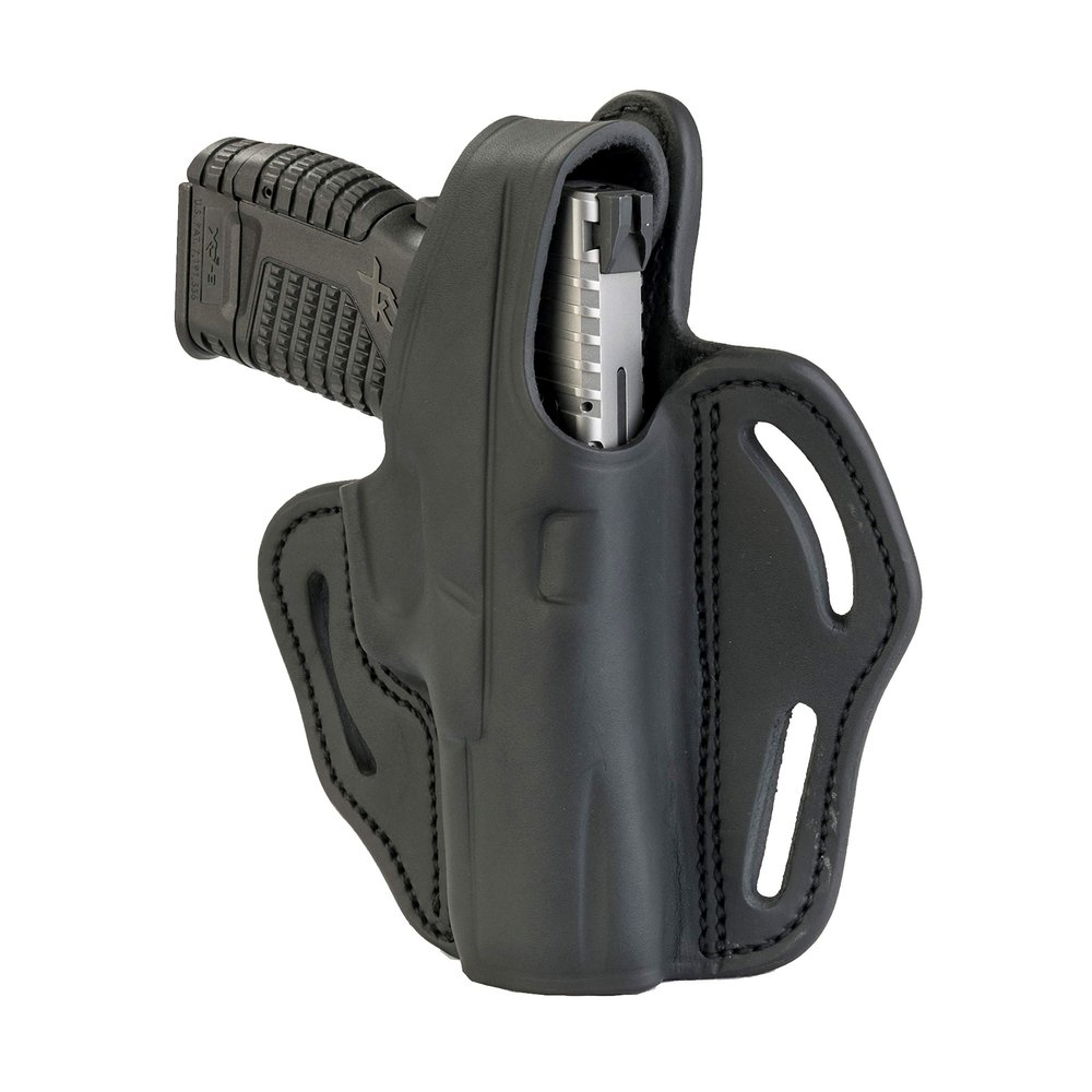 1791 GUNLEATHER XDS Thumb Break Holster - Right Handed OWB Leather Gun Holster - Fits Glock 17, 19, Ruger SR9, SR22, Sig Sauer P225, Springfield XDS, SW Shield MP9 MP40, Walther CCP, Taurus G2 - Black