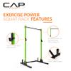 CAP Barbell Power Rack with Pull Up Bar & Attachments - Squat Rack & Strength Training Power Cage for Home Gym - Green view 3