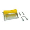 Sturdy Built 12 inch Yellow Poly Vinyl Boat Trailer Keel Roller and Bracket Kit for 3x3 Cross Members view 2