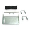 Sturdy Built 12 inch Black Rubber Boat Trailer Keel Roller and Bracket Kit for 2x3 Cross Members view 1
