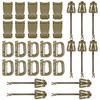 BOOSTEADY Kit of 30 Attachments for Molle Bag Tactical Backpack Vest Belt,D-Ring Grimloc Locking Gear Clip, Web Dominator Elastic Strings, Strap Management Tool Buckle view 1