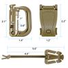 BOOSTEADY Kit of 30 Attachments for Molle Bag Tactical Backpack Vest Belt,D-Ring Grimloc Locking Gear Clip, Web Dominator Elastic Strings, Strap Management Tool Buckle view 3