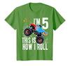 5 Year Old Shirt 5th Birthday Boy Monster Truck Car T Shirt T-Shirt view 1