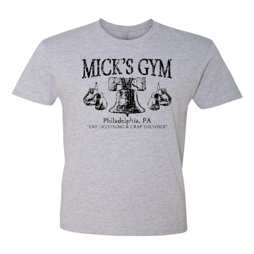 3X-Large Dark Heather Gray Mens Mick's Gym Philadelphia PA Deluxe Soft T-Shirt