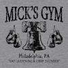 3X-Large Dark Heather Gray Mens Mick's Gym Philadelphia PA Deluxe Soft T-Shirt view 3