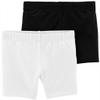 Carter's Toddler Girls' 2-Pack Tumbling Shorts (3T, Black/White) view 1