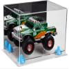 Better Display Cases Versatile Acrylic Display Case - Medium Rectangle Box with Mirror, Light Blue Risers and Clear Base 12" x 8.25" x 8" (A004-BLR) view 1