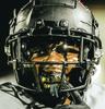 Loudmouth Football Mouth Guard - 3D Chrome Grillz Football Mouthpiece, Fits Adult & Youth, Mouth Guard Accessories (3D Grillz - Chrome Black/Gold) view 2