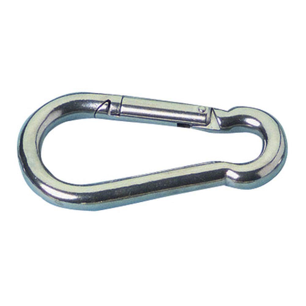 Stainless Steel 316 Snap Hook Spring Loaded Link Carabiner Connector Marine Grade by MarineNow (11x120mm (4-3/4 x 7/16), 10-Pack)