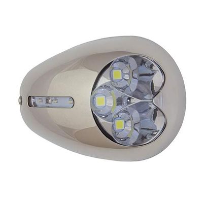 JZ 12V 316 Stainless Steel Surface Mount LED Docking Light Marine Pontoon Boat