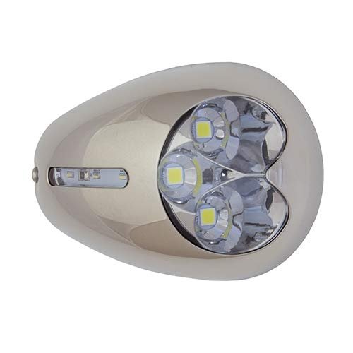 JZ 12V 316 Stainless Steel Surface Mount LED Docking Light Marine Pontoon Boat