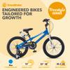 RoyalBaby Freestyle Kids Bike 18 Inch Wheel Bicycle for Boys Girls Ages 5-9 Years, with 2 Hand Brakes, Blue view 3