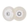 Rollerex Glowrider 92A Inline Skate Wheels w/Built-In Magnetic LED Lights & Incl. Bearings  Light-Up Wheels for Roller blades, Scooters, More (2-Pack) (Frosty White, 76mm) view 1