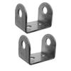 Baosity 2 Pieces Heavy Duty Stainless Steel Kayak Canoe Fishing Boat Rudder Mount Bracket Hardware Replacement Gear Accessories view 1