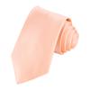 TIE G Solid Satin Woven dyed Color Formal Black Necktie and Pocket Square Sets in Gift Box (Peach Puff) view 3