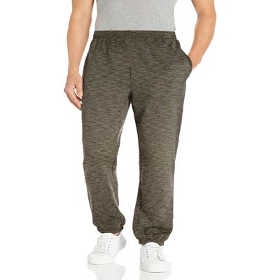 Amazon Essentials Sweatpants for Men, Olive Space Dye Fleece, Closed Bottom, Medium (Available in Big and Tall)
