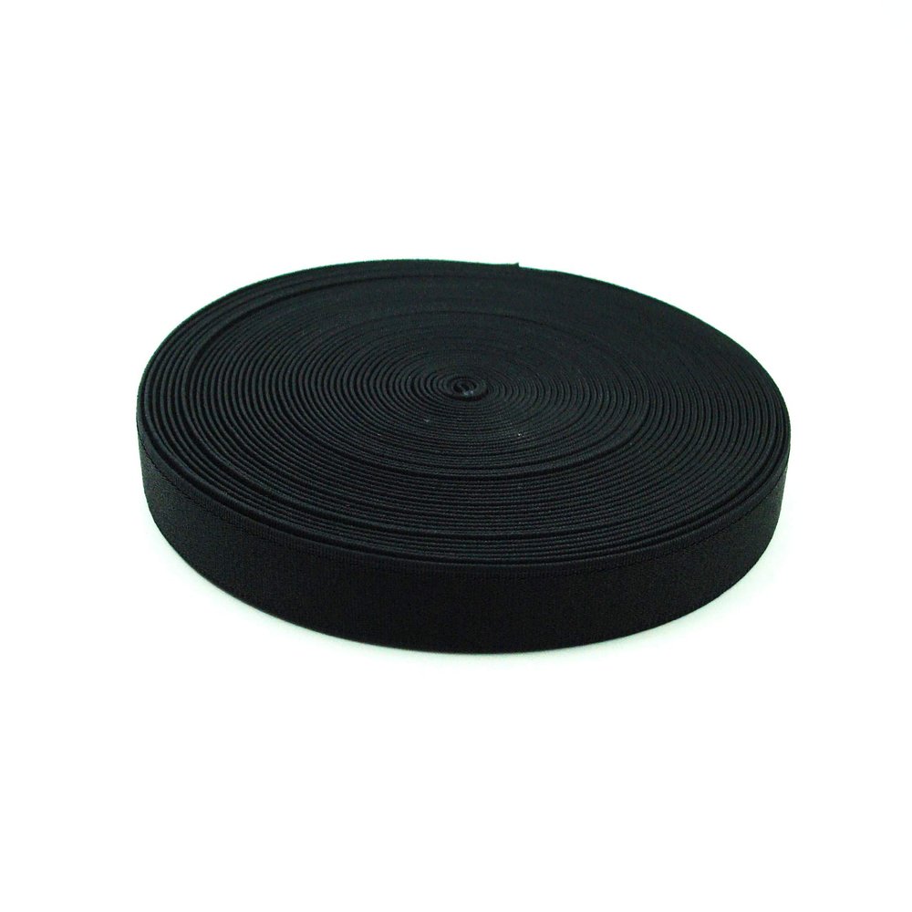 5Afashion Bra accessories underwear webbing band,Black nylon bra shoulder elastic knit tape,pack 10 yards (black, 15mm)