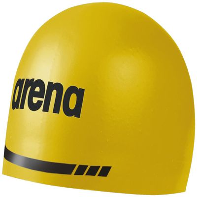 Arena Unisex Silicone 3D Racing Swim Cap High Performance Hydrodynamic Bathing Cap for Professional Athletes, Yellow, Large