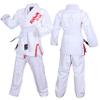 Brazilian Jiu Jitsu, Kids Jiu Jitsu Gi Children BJJ Gi Grappling Kimonos Lightweight with Free White Belt (K000, Boys White) view 2