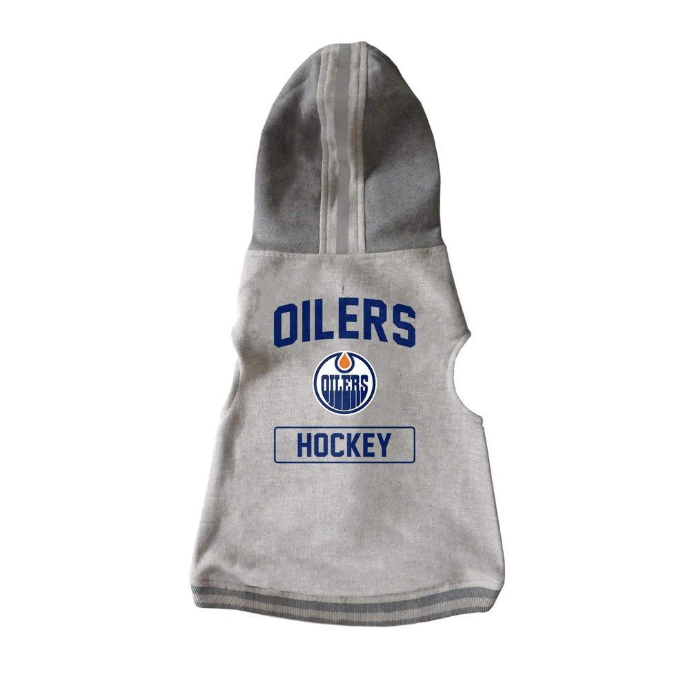 Littlearth Edmonton Oilers NHL Pet Hooded Crewneck with Team Logo and Name
