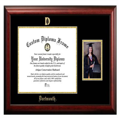 NCAA Dartmouth Big Green Unisex Dartmouth College 16 x 12 Inches Gold Embossed Diploma Frame with 5 x 7 Inches Portrait Gold Embossed Diploma Frame with 5 x 7 Inches Portrait Brown One Size