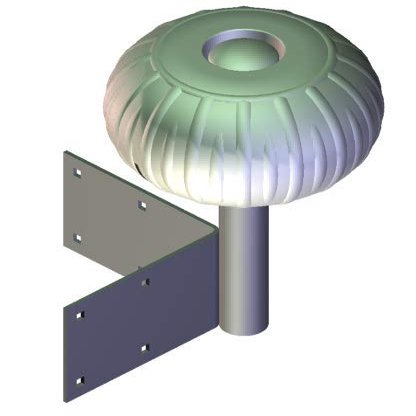 12" Dock Wheel - Light Corner End - White