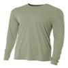 A4 Boy's Cooling Performance Long Sleeve Crew, Olive, X-Small view 1