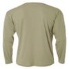 A4 Boy's Cooling Performance Long Sleeve Crew, Olive, X-Small view 2