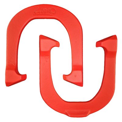 Lasso Pro Pitching Horseshoes, USA Made (Red- Single Pair (2 Horseshoes))