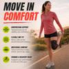 Knee Brace for Men and Women Knee Compression Sleeve Knee Support Wraps for Arthritis Joint Pain Relief, Workout, Swelling, Sports, Circulation, Running, Recovery for ACL & Meniscus Tear X-Large Red view 2