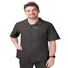 Sivvan Scrubs for Men - Zippered Short Sleeve Jacket - S8308 - Charcoal - XS view 1