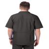 Sivvan Scrubs for Men - Zippered Short Sleeve Jacket - S8308 - Charcoal - XS view 2
