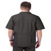 Sivvan Scrubs for Men - Zippered Short Sleeve Jacket - S8308 - Charcoal - XS view 3