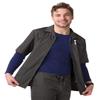 Sivvan Scrubs for Men - Zippered Short Sleeve Jacket - S8308 - Charcoal - XS view 4