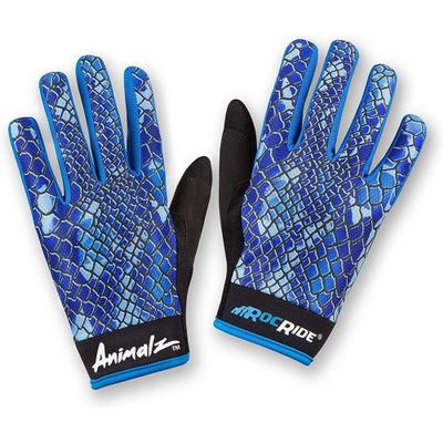 RocRide Animalz Full Finger Mens Cycling Gloves with Screen Compatible Tips. Mountain Biking, Road and BMX. Expressive Animal Print Designs.