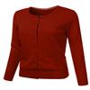 J. LOVNY Women's Basic Long Sleeve Crew Neck Button Down Simple Sweater Cardigan view 1