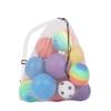 GSE Games & Sports Expert White 30"x40" Heavy Duty Mesh Drawstring Bag, Extra Large Sports Equipment Bag with Shoulder Strap for Soccer, Basketballs, Volleyballs, Footballs, Swimming Gear, Laundry view 1