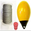 KUFA Sports Prawn Trap Accessory Combo, 1/4 x 400' Lead core Rope,12" Heavy Duty Yellow Buoy & Vented Bait Jar (LQ4+HB5+A30Y) view 1